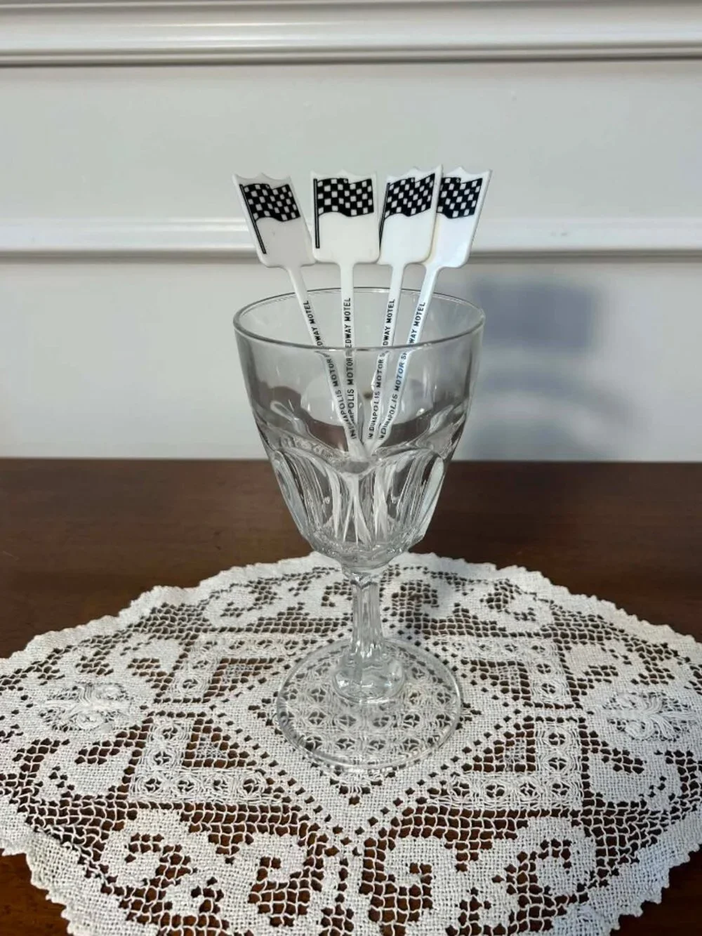 1960s Indianapolis Motor Speedway Motel plastic swizzle sticks